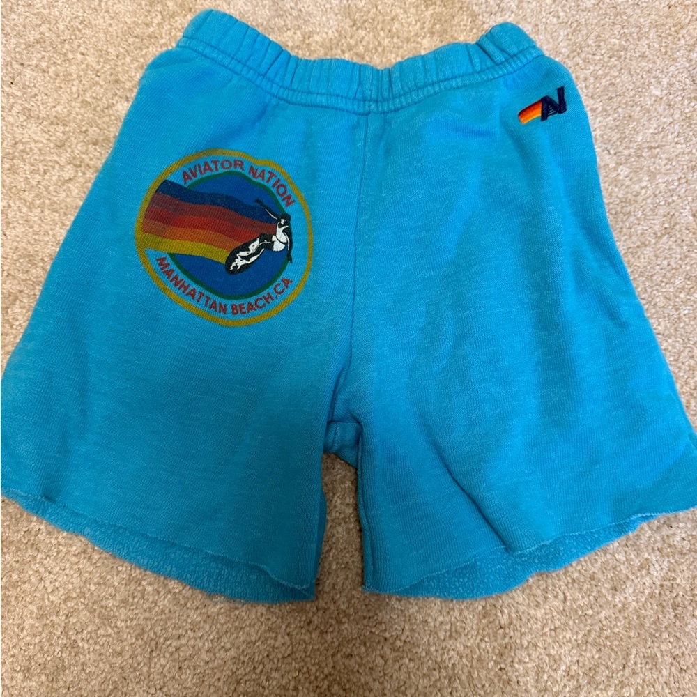 Aviator Nation Kids Teal Shorts